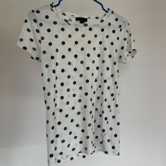 J.Crew multi polka-dot T-shirt - Picture 1 of 4